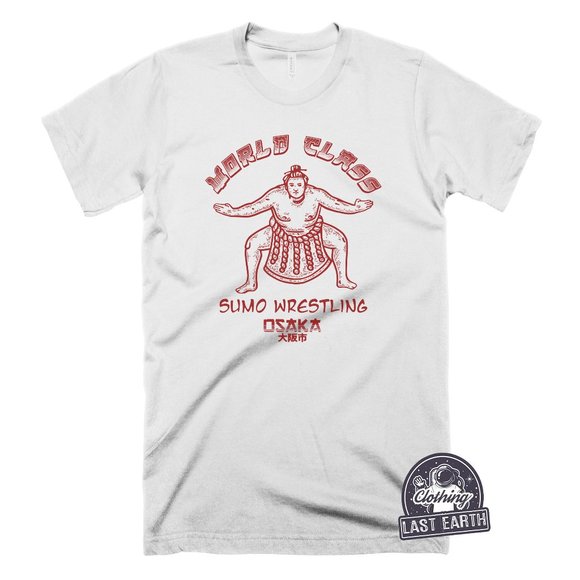 Sumo Wrestling T Shirt Vintage Japanese Wrestler Shirt Samurai Shirt Retro Japan - Picture 1 of 3